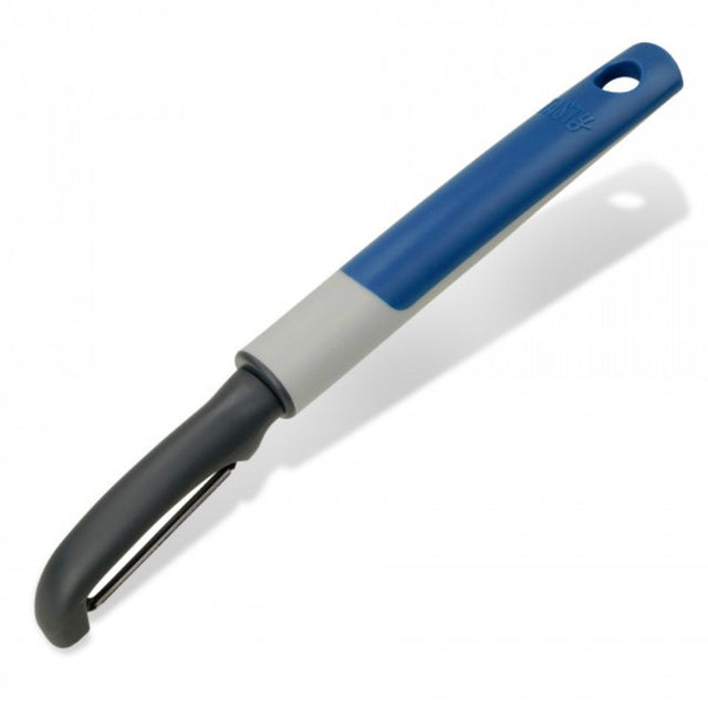 Tasty Straight Peeler with stainless steel blade, non-slip handle, and vibrant design for easy and efficient peeling.