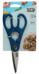 Ergonomic Tasty Scissors with stainless steel blades and built-in bottle opener, ideal for kitchen and general cutting tasks.