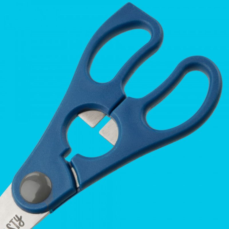 Tasty Scissors: Durable stainless steel kitchen scissors with bottle opener, ergonomically designed for comfort and precision cuts.