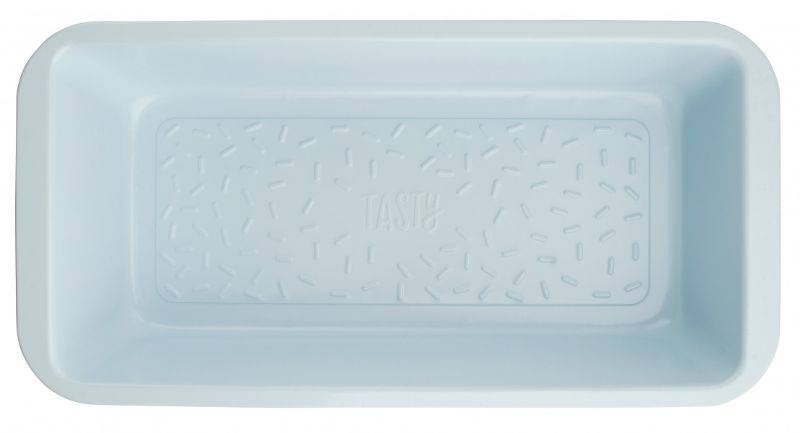 Light blue non-stick Tasty Loaf Tin 30cm with a charming sprinkle pattern, ideal for baking bread and long cakes.