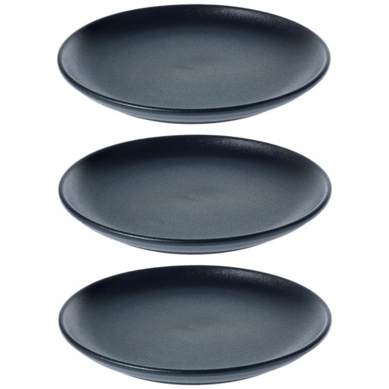 Tablekraft Black Coupe Plate 27cm: elegant black porcelain plate with glossy finish, perfect for stylish dining and food presentation.