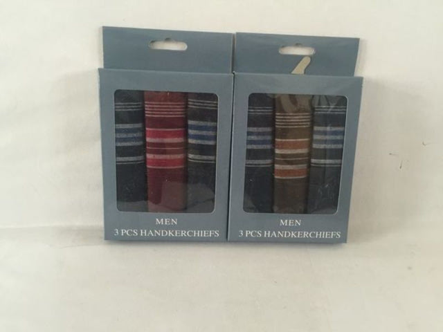 Set of 12 assorted plain men's handkerchiefs in classic colors, made from soft, breathable fabric for style and practicality.