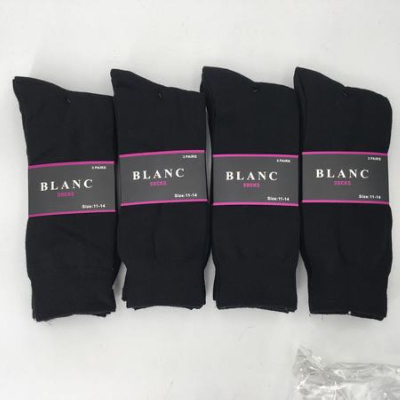 Premium black socks size 11-14, 12 pairs, breathable blend for comfort, durability, and a versatile fit for any occasion.