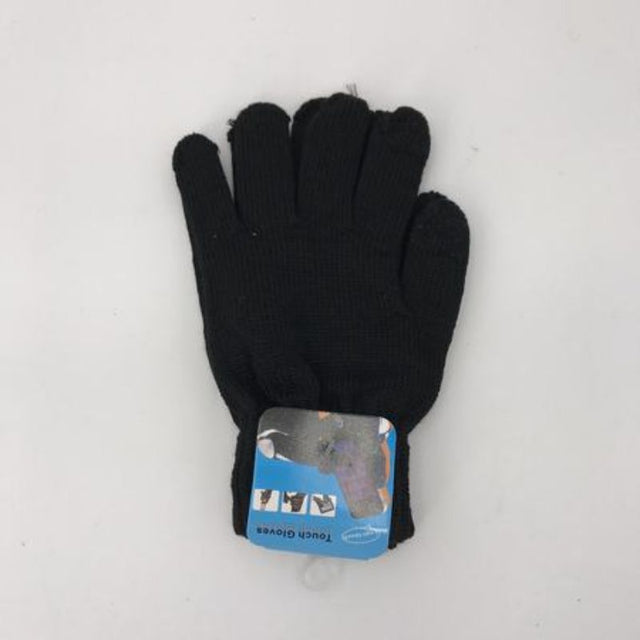 Black plain gloves set of 12, stylish and functional for warmth, protection, and versatile use in colder months.