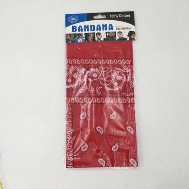 Set of 12 vibrant red bandanas, 56 x 56 cm, perfect for fashion, crafts, events, and team uniforms.