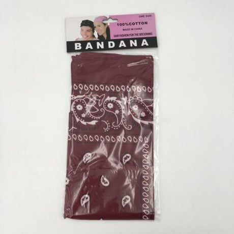 Set of 12 burgundy bandanas, 56x56 cm, perfect for stylish accessories, outdoor use, and versatile fashion statements.