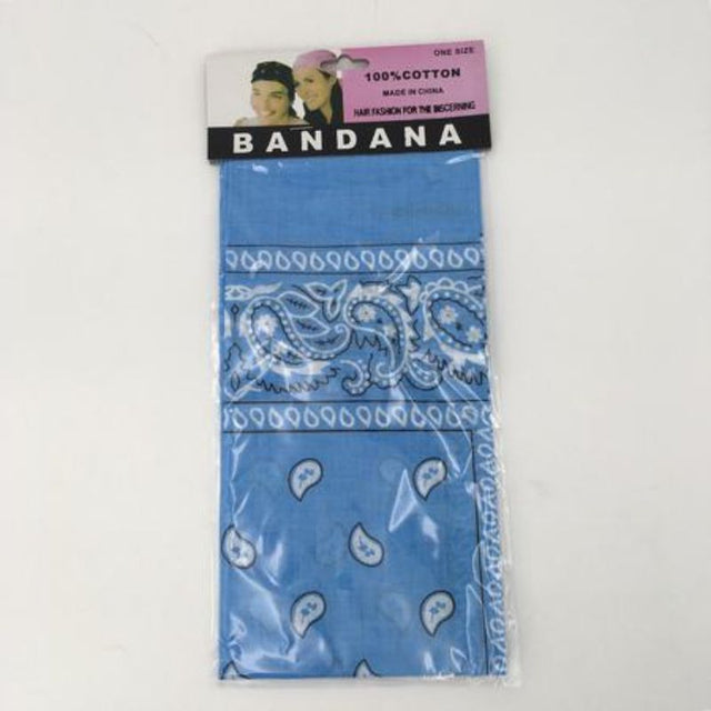 Set of 12 light blue bandanas, 56 x 56cm, perfect for styling, gifts, or DIY projects.