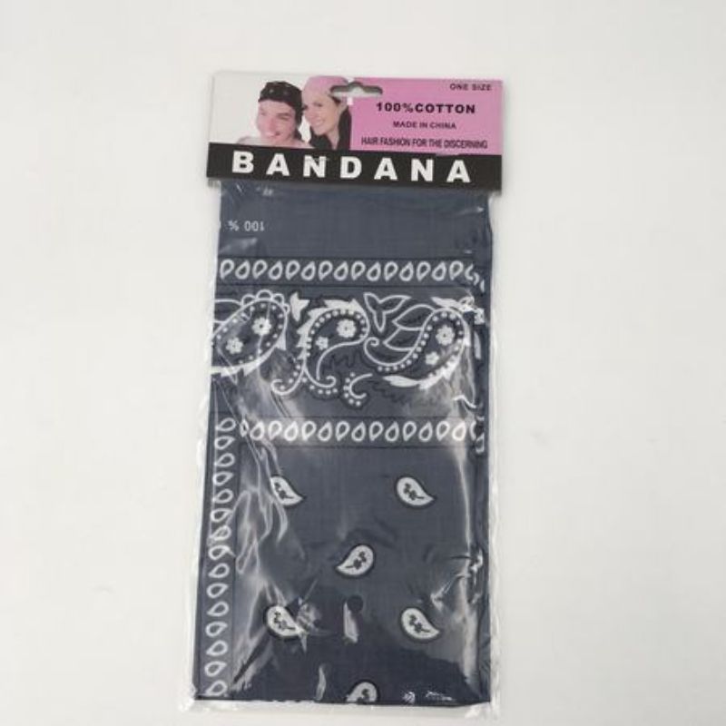 Set of 12 dark gray bandanas, each 56 x 56cm, versatile for style, hair, and DIY projects.
