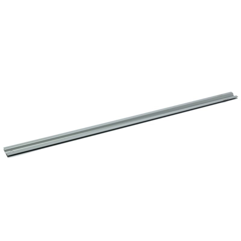 Aluminium single track socket rail, 430mm long, designed for efficient socket clip organization in workshops and garages.