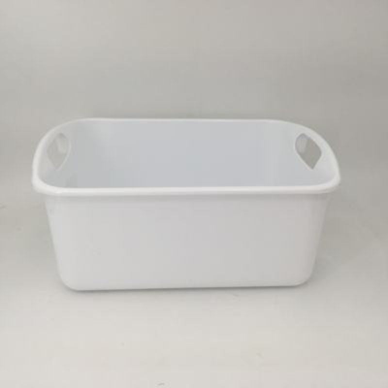 Set of 12 durable plastic basins with handles, 10L capacity, ideal for cleaning, soaking, and storing items indoors and outdoors.