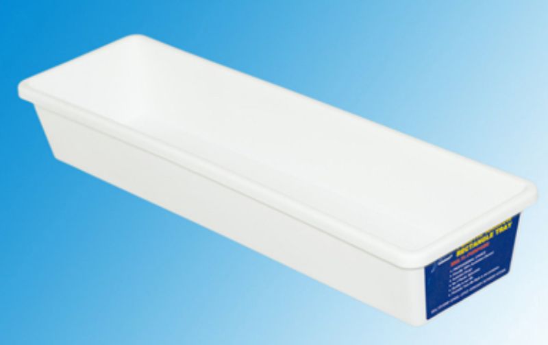 Set of 6 plastic drawer organizers measuring 32.5 x 9.5 x 5CM, ideal for decluttering and maximizing storage space.