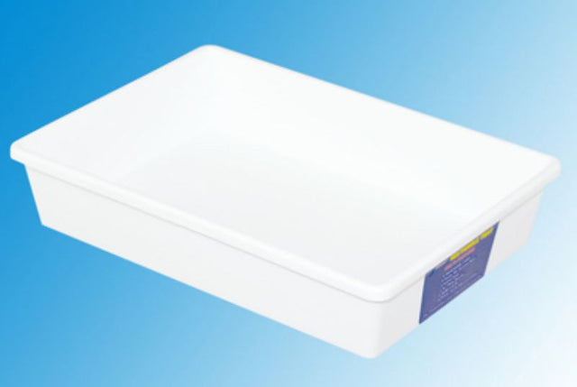 Set of 12 lightweight plastic drawer organizers, each 24x17.5x5CM, ideal for creating custom compartments in any space.