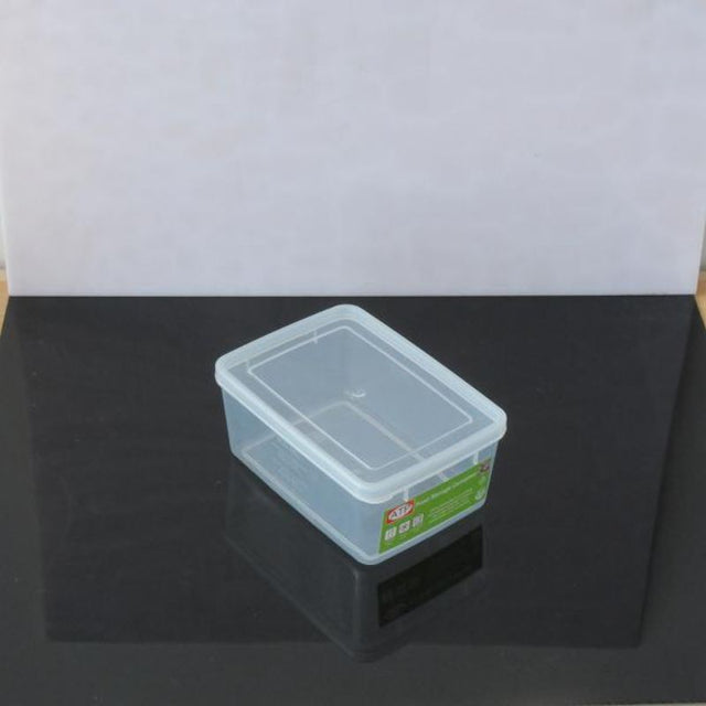 Clear plastic storage boxes (set of 12) for organizing items, measuring 15.9 x 11.5 x 7.1 cm with 800ml capacity each.