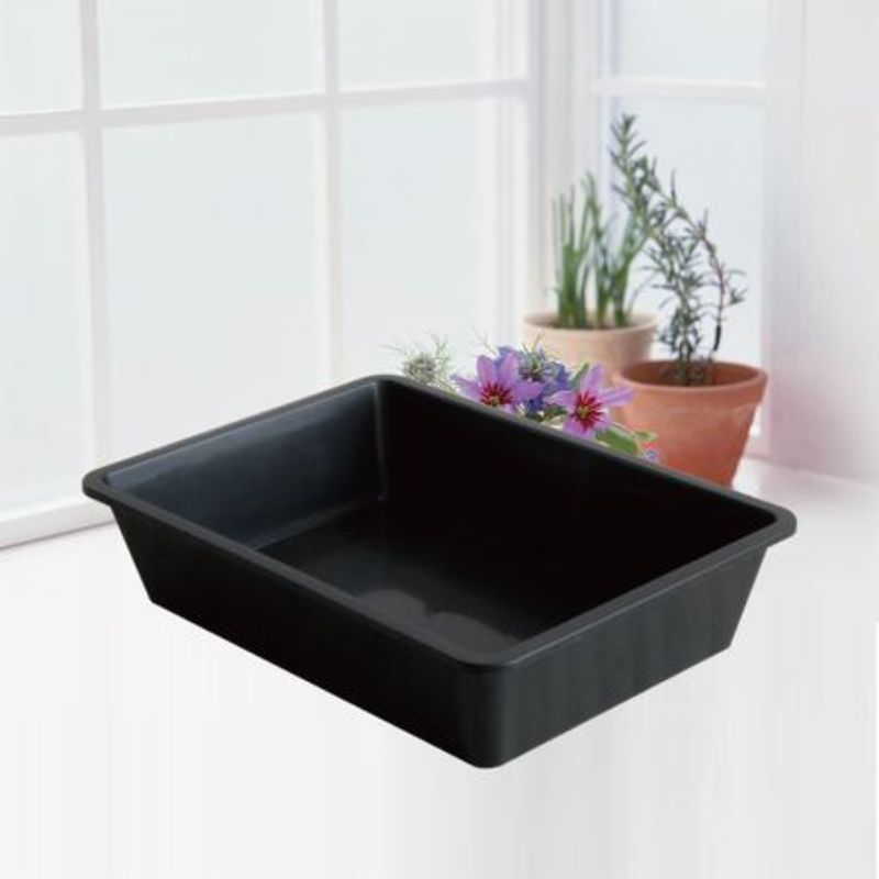 Set of 12 durable 15L plastic trays, perfect for home organization, storage, and transportation of various items.