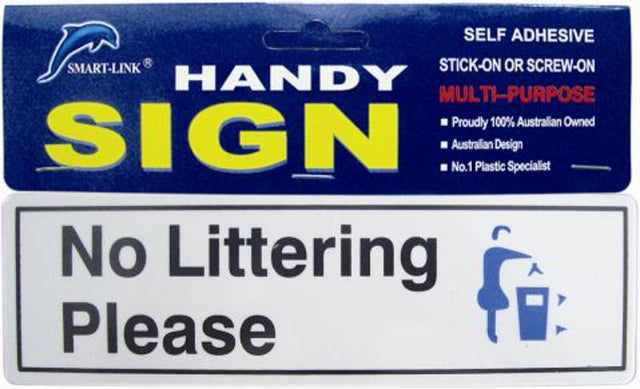 Set of 12 vibrant plastic signs that say "No Littering Please," designed for outdoor and indoor use to promote cleanliness.