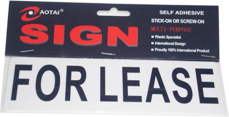 Plastic Sign - For Lease (Set of 12)