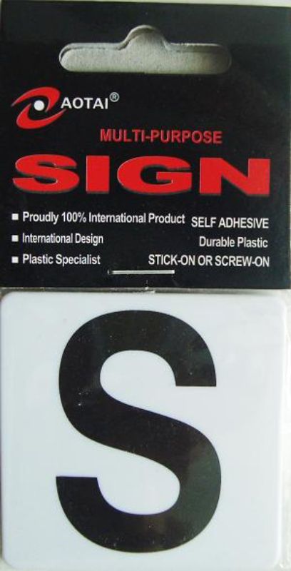 Set of 12 self-adhesive durable plastic signs, ideal for indoor/outdoor labeling, warnings, and directions.