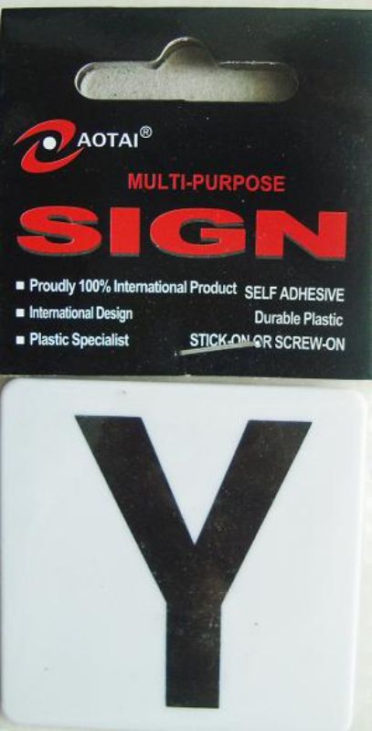 Set of 12 durable self-adhesive plastic signs, ideal for versatile indoor and outdoor signage solutions.