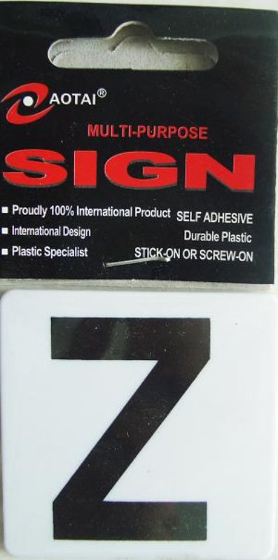 Set of 12 durable self-adhesive plastic signs with bold lettering for versatile indoor and outdoor use.