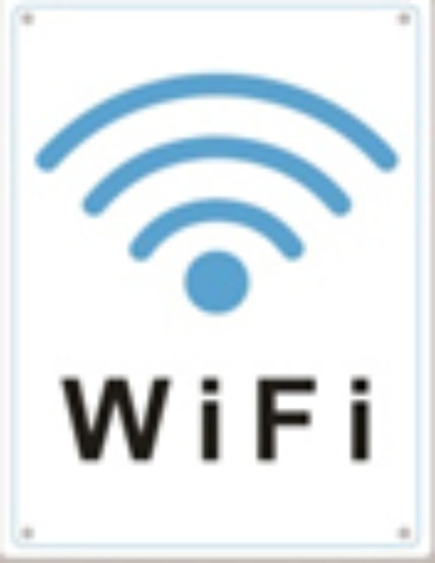 Set of 12 vibrant plastic Wi-Fi signs for indoor and outdoor use, ideal for enhancing connectivity in any space.