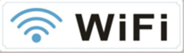 Set of 12 durable plastic Wi-Fi signs featuring clear messaging for easy customer connectivity.