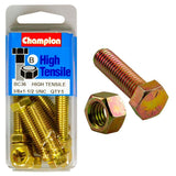Champion 1-1/2in x 3/8in Set Screw & Nut (B) - GR5, durable Grade 5 steel fastener for high-stress industrial applications.
