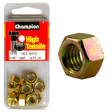 Champion 5/16in UNF Hex Nut (A) - GR5, a durable and strong fastening solution for construction and automotive applications.