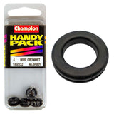 Champion 1/8 x 9/32 Wiring Grommets protect and organize cables, ensuring a clean, durable installation for various projects.