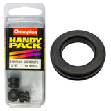 Champion 3/16in x 5/16in Wiring Grommets protect wires from abrasion, ensuring a clean finish for automotive and electrical projects.