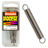 Champion 2-7/8 x 9/32 x 21G Extension Springs, durable and versatile for DIY projects, machinery repairs, and upgrades.