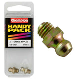 Champion 1/4in UNF Straight Grease Nipples for efficient lubrication in automotive, industrial, and agricultural applications.