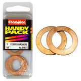 Copper washer measuring 5/8in x 1in, ensuring leak-proof seals for plumbing, HVAC, and automotive applications.