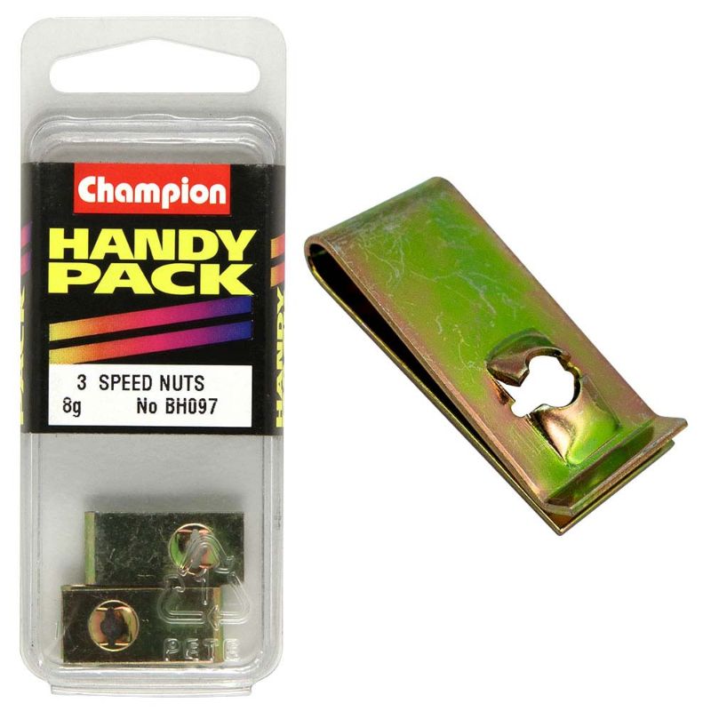 Champion 8G Speed Nut, 31/32in x 7/16in, durable fastening solution for reliable and quick installations in various projects.
