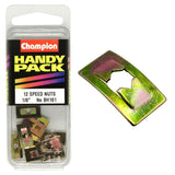 Champion 1/8 x 1/2in x 5/16in Speed Nut designed for efficient fastening in tight spaces, perfect for DIY and automotive repairs.
