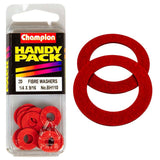 Champion 1/4in x 9/16 fibre washer, 1/32in thick, ideal for leak-proof sealing in plumbing and automotive repairs.