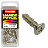 Champion 8G x 1in Self Tap Set Screw, durable and rust-resistant, ideal for metal, wood, and plastic applications.