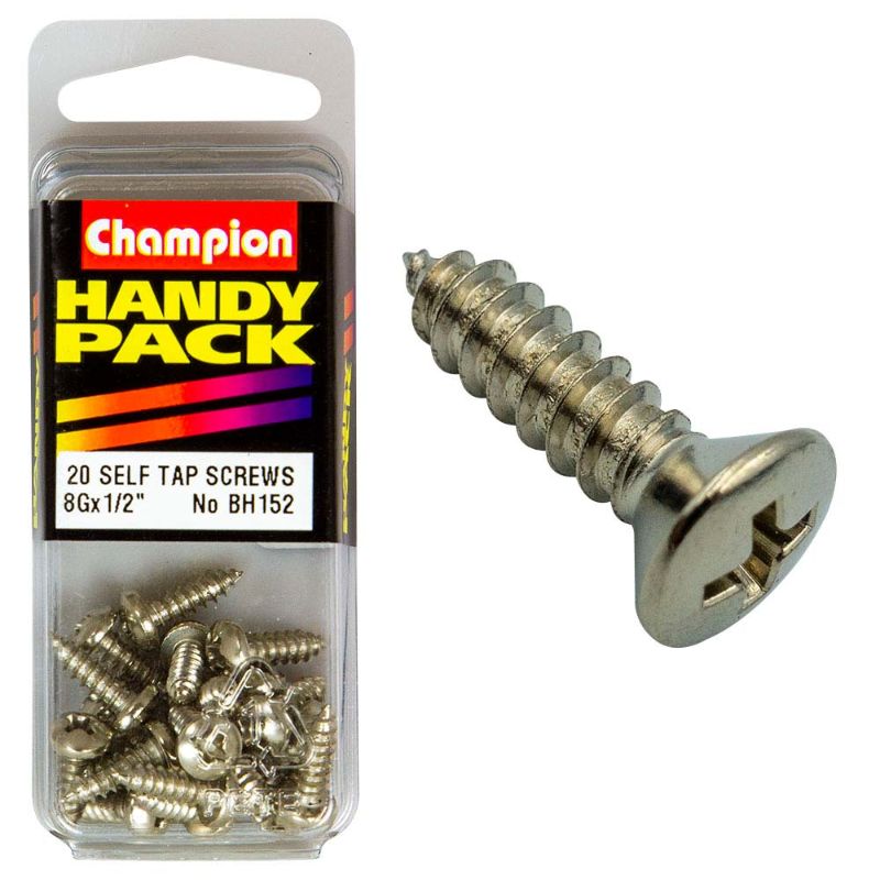 Champion 8G x 1/2in S/Tap Set Screw - Pan HD, featuring durable materials and a sleek pan head for enhanced grip and reliability.
