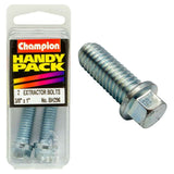 Champion 3/8in x 1in UNC Manifold Stud & Nut, durable and corrosion-resistant for reliable automotive installations.
