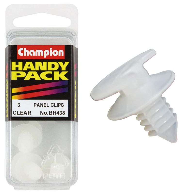 Universal door trim clip for securely fastening panels in vehicles, crafted from durable plastic for reliable automotive repairs.