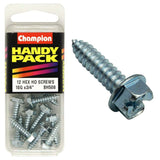 Champion 10G x 3/4in hex-headed set screw, strong and versatile for wood and metal fastening in construction and DIY projects.