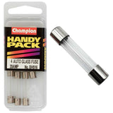 Clear glass body 20 Amp fuse, essential for protecting automotive and household electronics from overloads and short circuits.