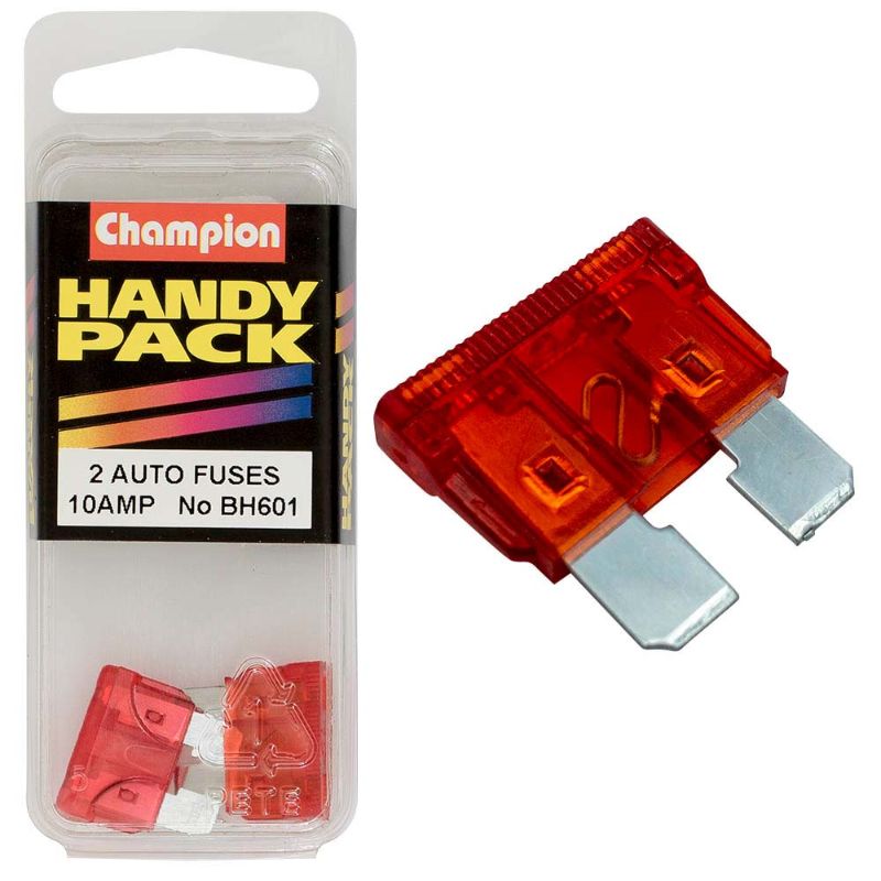 10Amp Blade Type fuse from Champion, designed for reliable circuit protection in automotive and home applications.