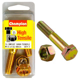High-strength Champion M12 x 40 x 1.5 Bolt & Nut (B) - GR8.8, perfect for heavy-duty automotive and construction tasks.