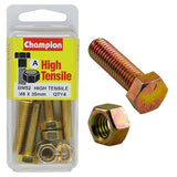 M8 x 35 Champion set screw and nut (GR8.8) for heavy-duty strength and durability in various applications.