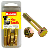 Durable Champion M8 x 75 Bolt & Nut set in Grade 8.8 steel, perfect for heavy-duty and DIY fastening applications.