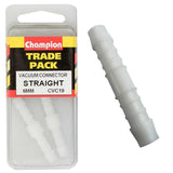 Champion Vacuum Hose - Straight Connector 6mm for seamless, durable, and efficient connections in vacuum systems.