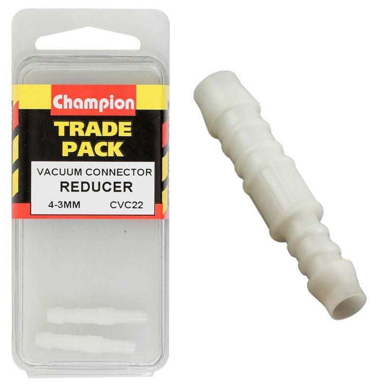 Champion Vacuum Hose reducer, connecting 4mm to 3mm for efficient airflow in various vacuum systems. Durable and versatile.