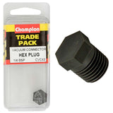 Champion Hex Taper Plug 1/4in BSP for secure, leak-free plumbing and pressure sealing, featuring durable hex head design.