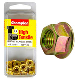 Flange nut M5 x 0.8 (B) - GR8.8, made of durable carbon steel, ensuring secure fastening for diverse projects.