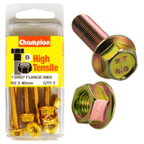 M6 x 40 GR8.8 flange bolt featuring a wide head for load distribution, ideal for durable fastening in various projects.